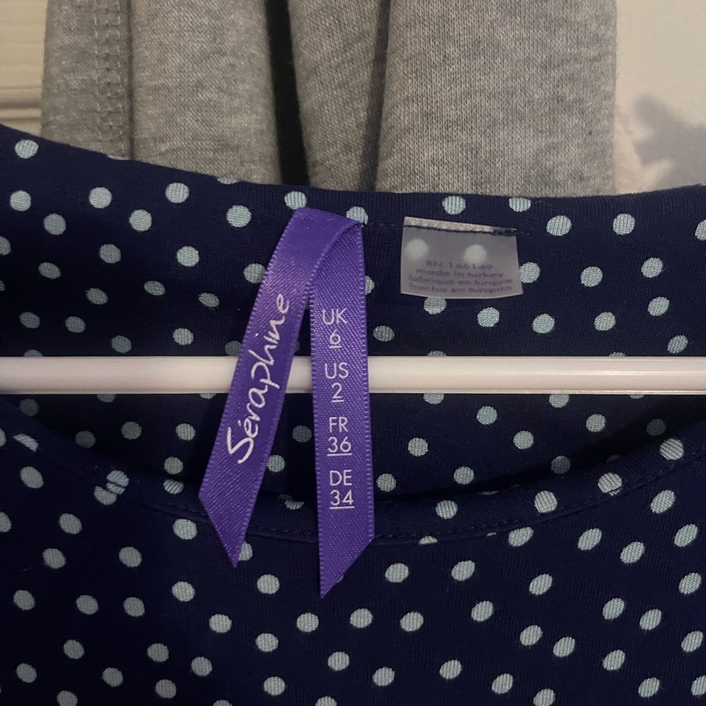 Seraphine Blue Dress with White Dots